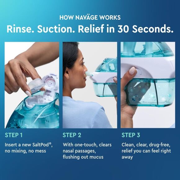 Navage Multi-User Bundle Navage Irrigation System Saline Nasal Rinse Kit New - Picture 5 of 5